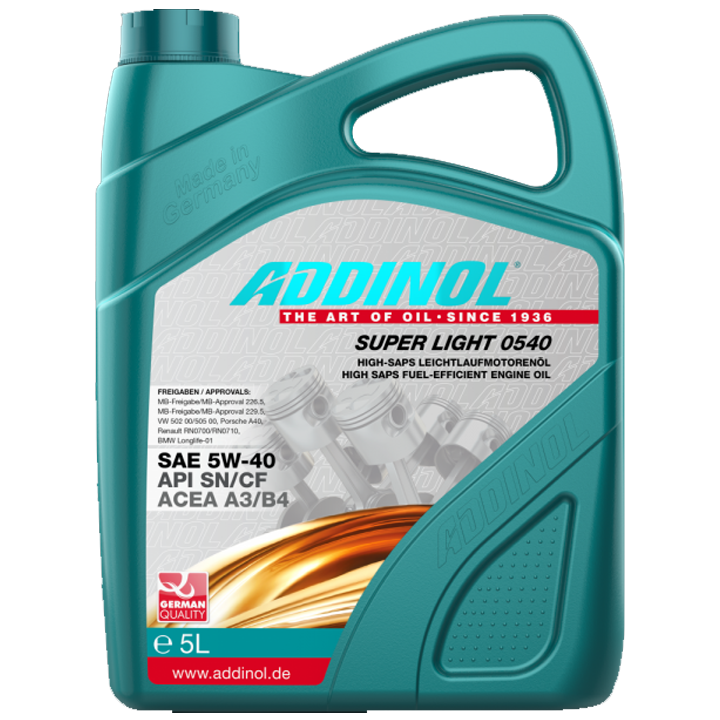 ADDINOL SUPER LIGHT 0540 5w40 1ლ სინთეტიკური ზეთი - Image 4