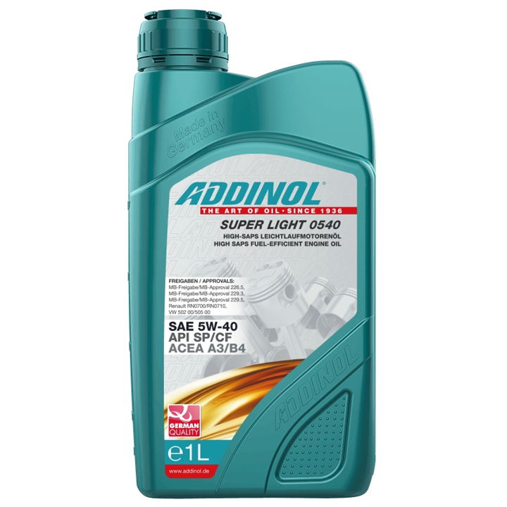 ADDINOL SUPER LIGHT 0540 5w40 1ლ სინთეტიკური ზეთი