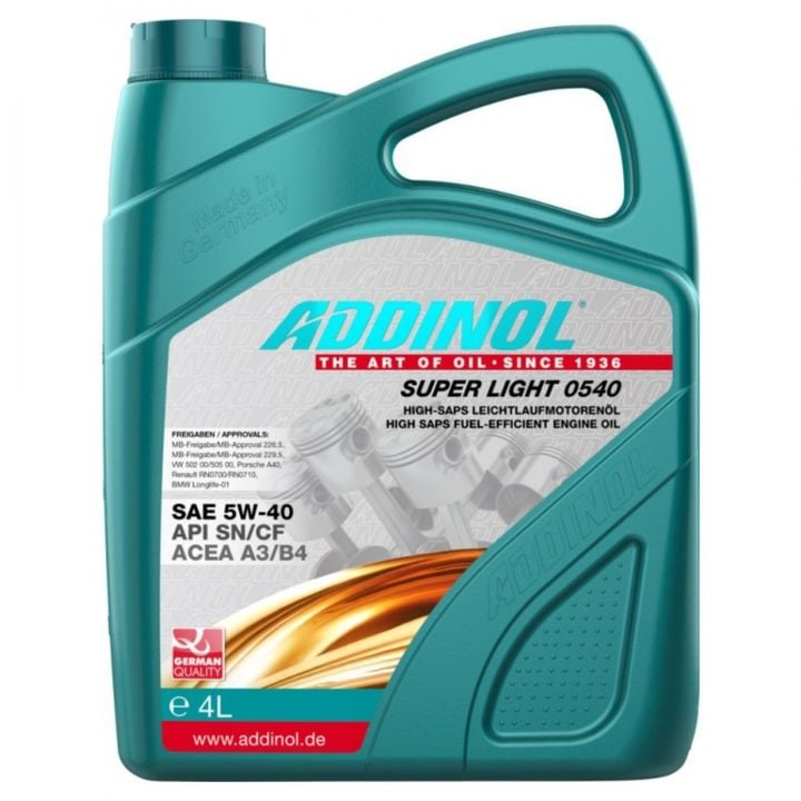 ADDINOL SUPER LIGHT 0540 5w40 1ლ სინთეტიკური ზეთი - Image 3